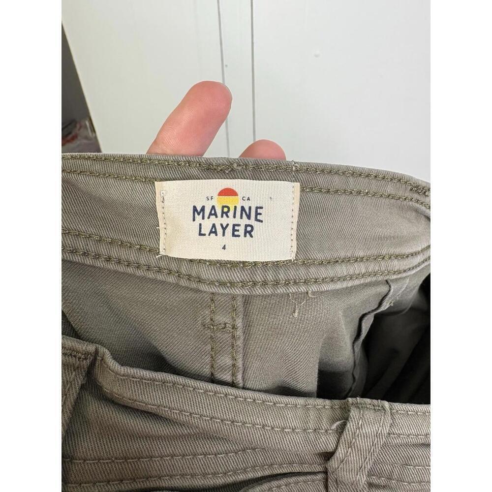Marine Layer Pants Womens Size 4 Wide Leg Brigette High Waisted Olive Green - Picture 3 of 10
